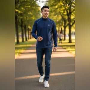 Under Armour Navy ColdGear Fitted Top